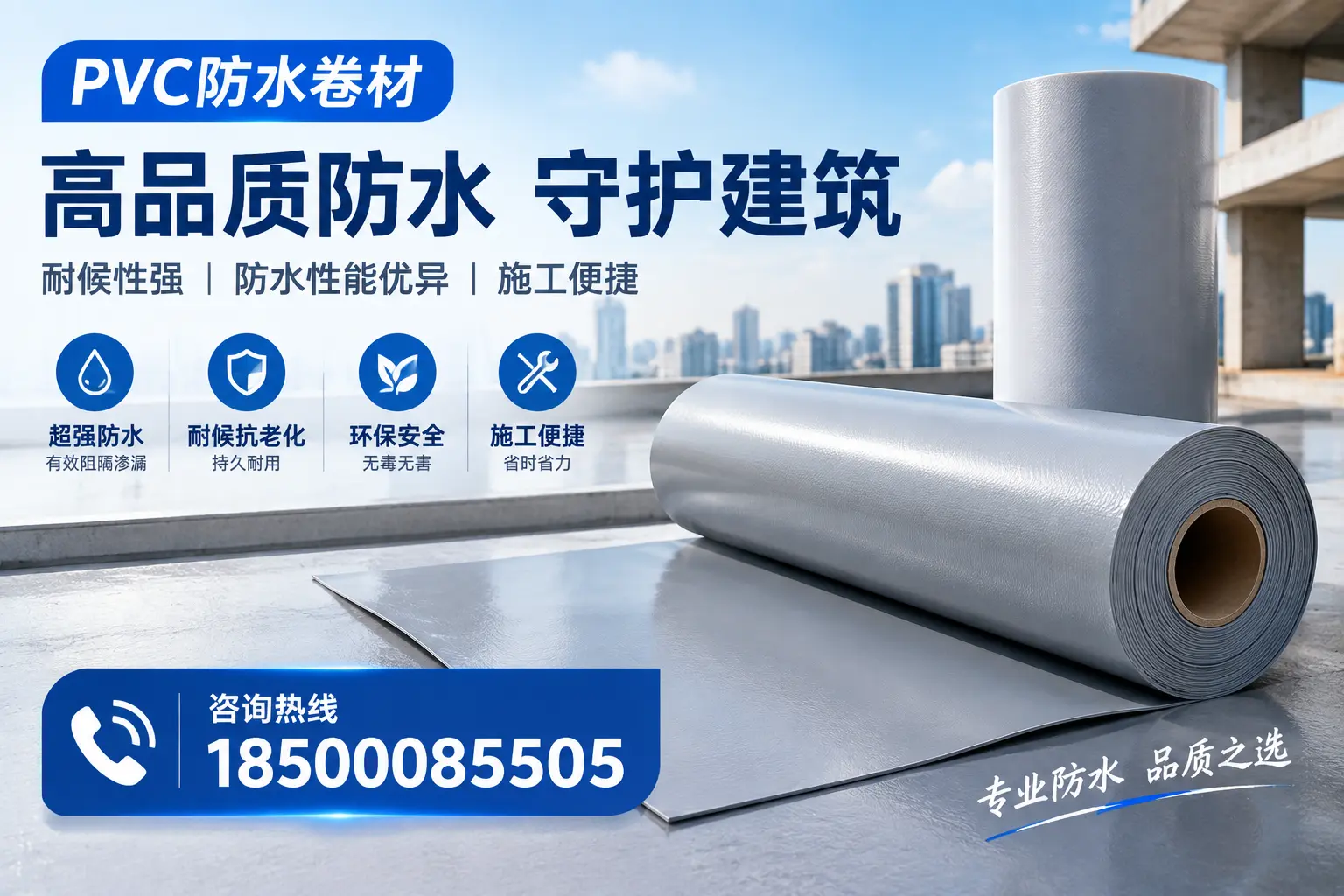 PVC防水卷材的防水效果评测,适合佳木斯的科学依据